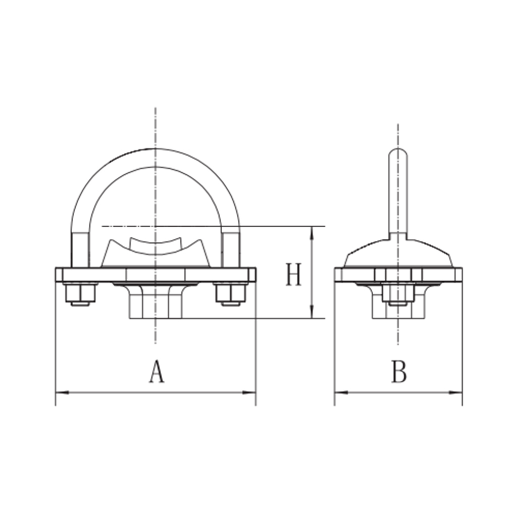 Mechanisches T-Stück mit U-Bolzen-Gewinde