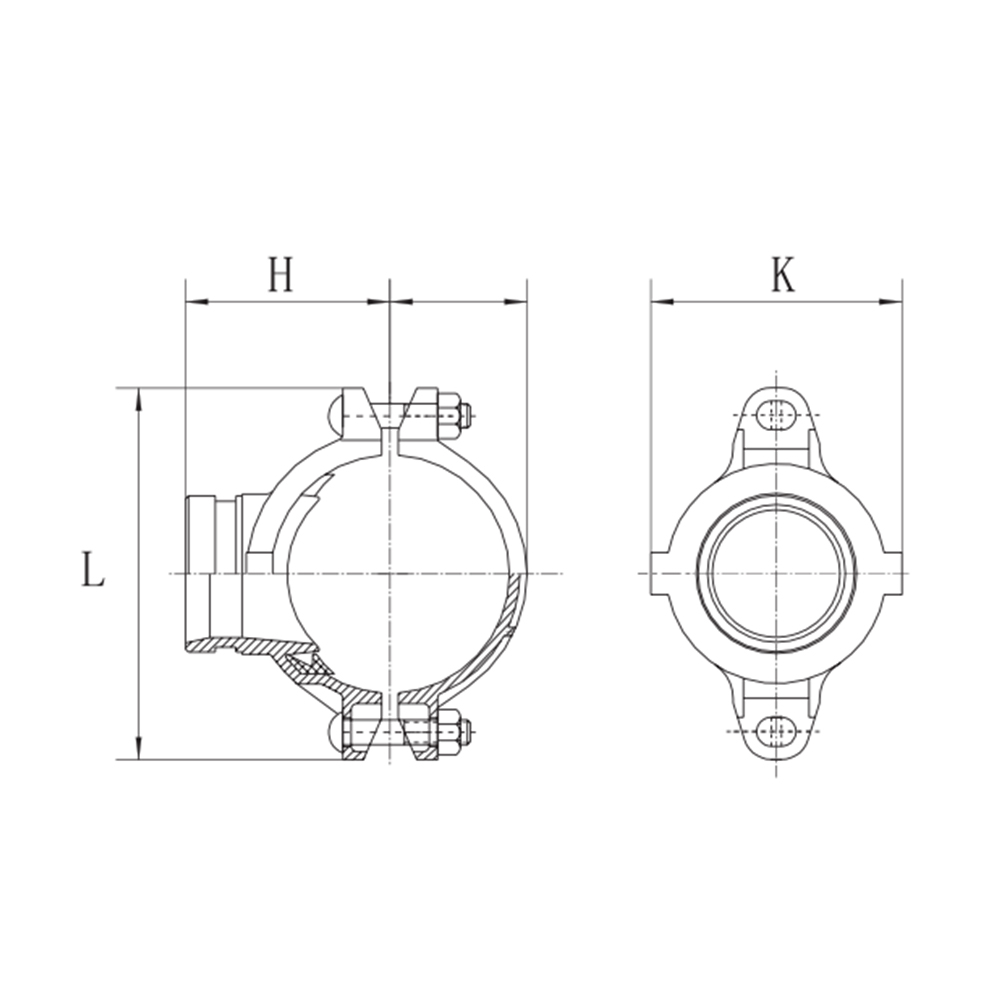 Gerilltes mechanisches T-Stück